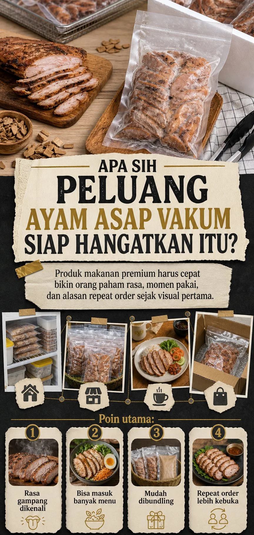 Frozen Daging Smoked Sei Ayam Pouch section 2