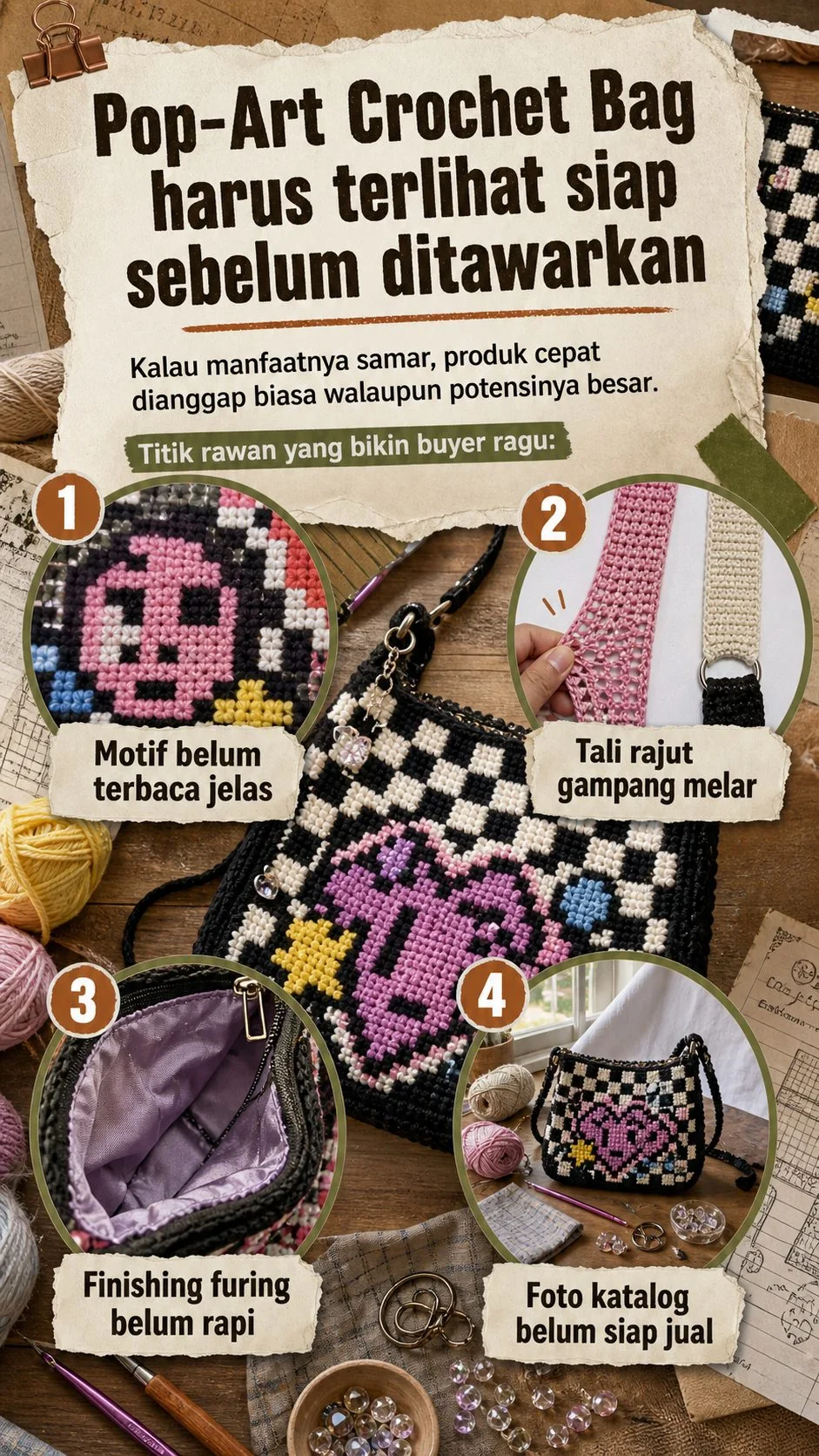 Pop-Art Crochet Bag section 4