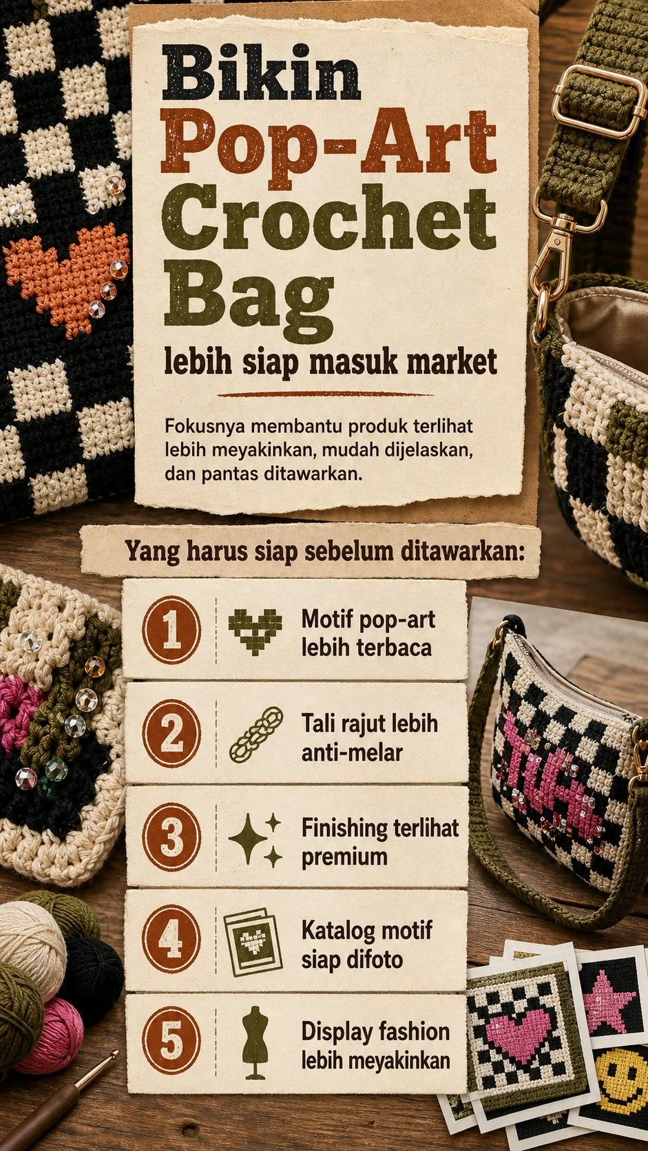 Pop-Art Crochet Bag section 5