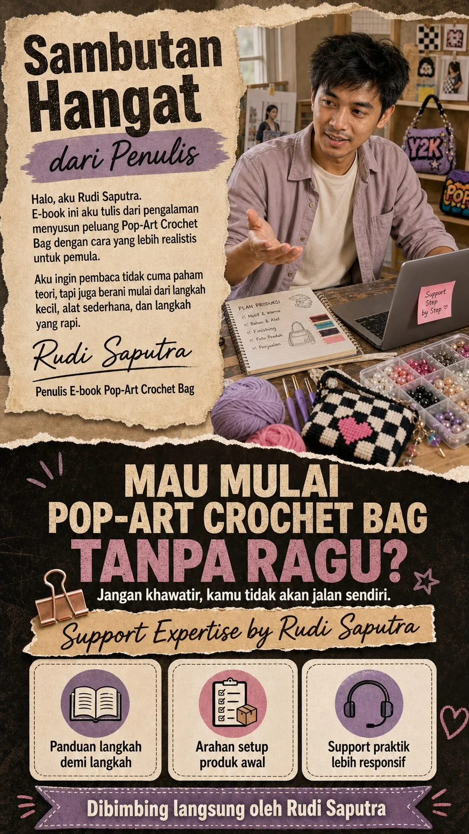 Pop-Art Crochet Bag section 9