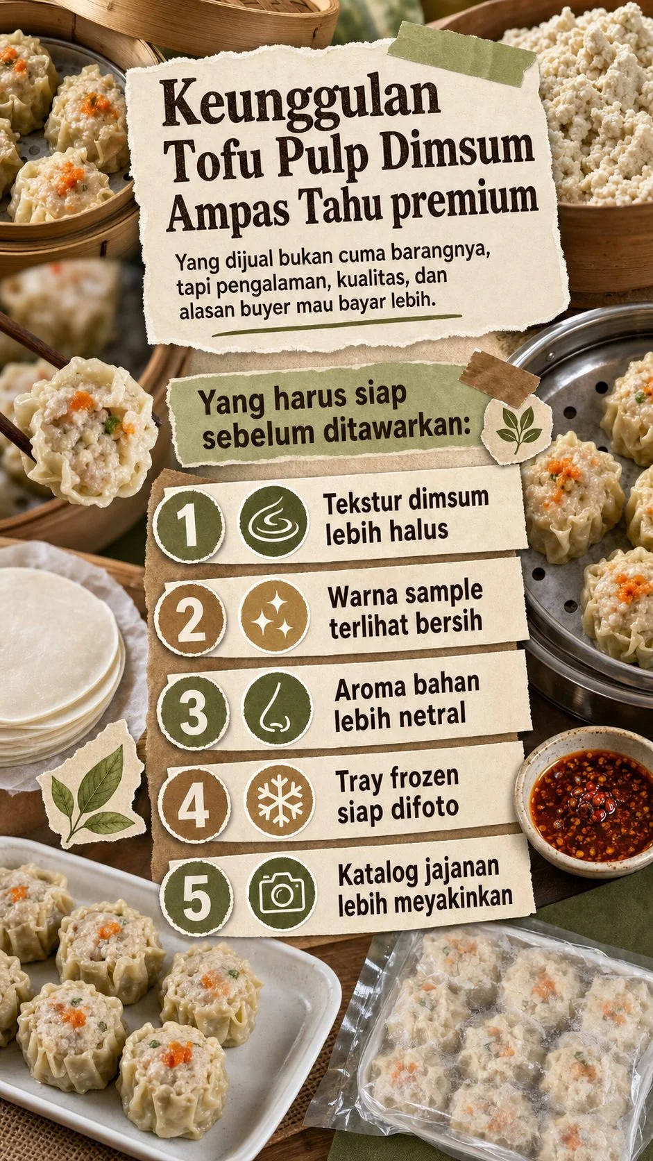 Tofu Pulp Dimsum section 5